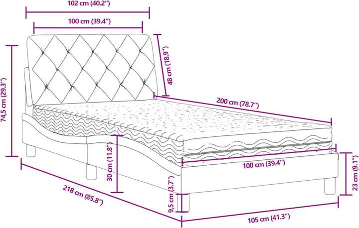 Immagine prodotto VidaXL Giulio (100 x 200 cm)