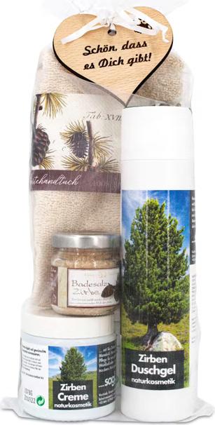 Image du produit ZNatur Coffret cadeau Cosmétique bio bien-être en bois d'arolle No.15 (Set soin du corps)