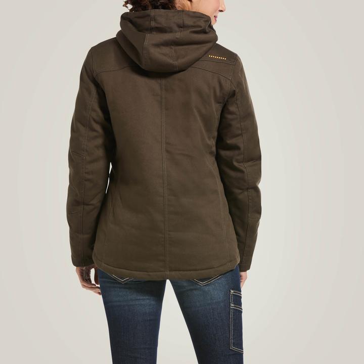 Actual product image Ariat 's waterproof hooded jacket rebar duracanvas (L)