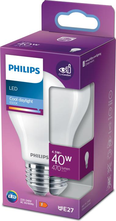 Actual product image Philips LED Classic (E27, 4.50 W, 470 lm, 1 x, F)