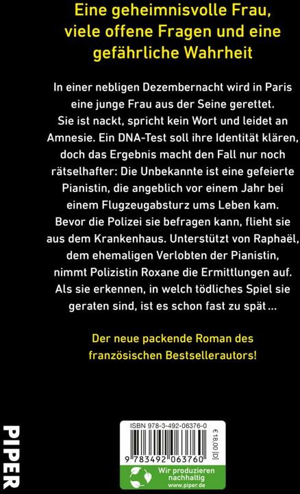 Actual product image Die Unbekannte (German, Guillaume Musso, Eliane Hagedorn, Bettina Runge, 2023)
