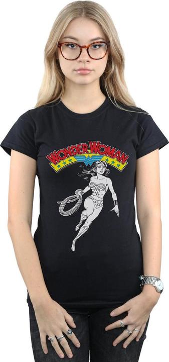 Actual product image Womens/Ladies Wonder Woman Lasso Cotton T-Shirt (XXL)