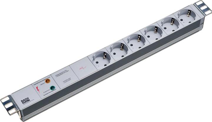 Bachmann Verlängerungsschnur (Rack (6 x, CEE 7/3, 2 m)