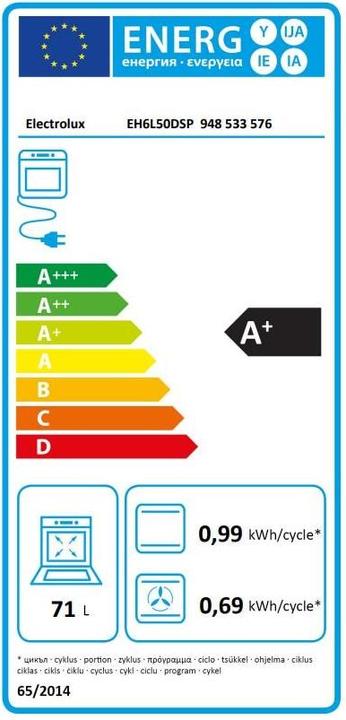 Energy Label Electrolux EH6L50DSP