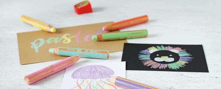 Produktbild STABILO woody 3 in 1 Buntstift mit Spitzer (Pastellfarben, 6 x)