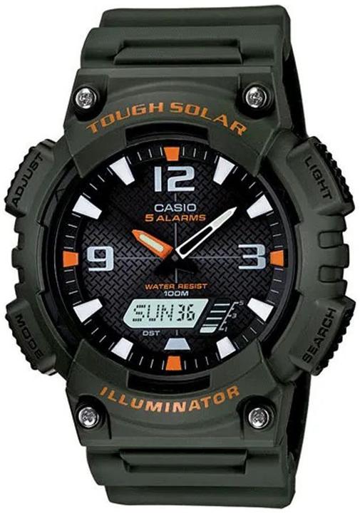 Casio Uhr Herrenuhr AQ - S810W-3AV 10 Bar SOLAR zum Schwimmen (Sportuhr)