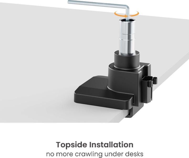 Immagine prodotto Wiltec Supporto per monitor da tavolo fino a 20 kg Supporto per monitor VESA piatto e curvo