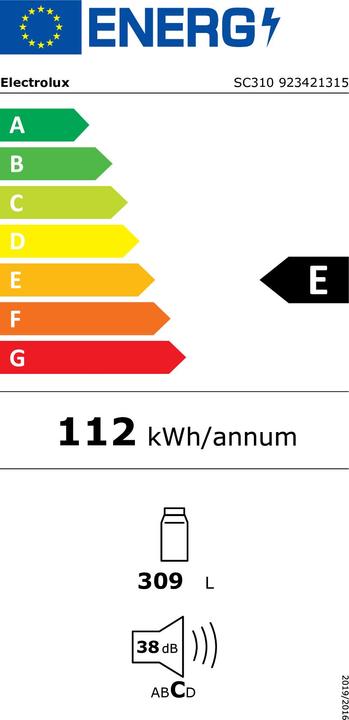 Energy Label Electrolux SC310 (309 l)
