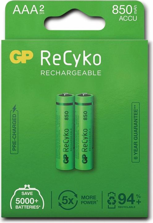 GP Batteries ReCyko (2 Stk., AAA, 850 mAh)