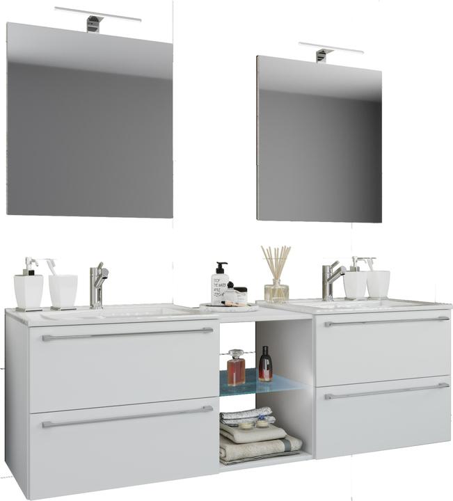 Actual product image VCM 3-piece double wash place washbasin Badinos XXL