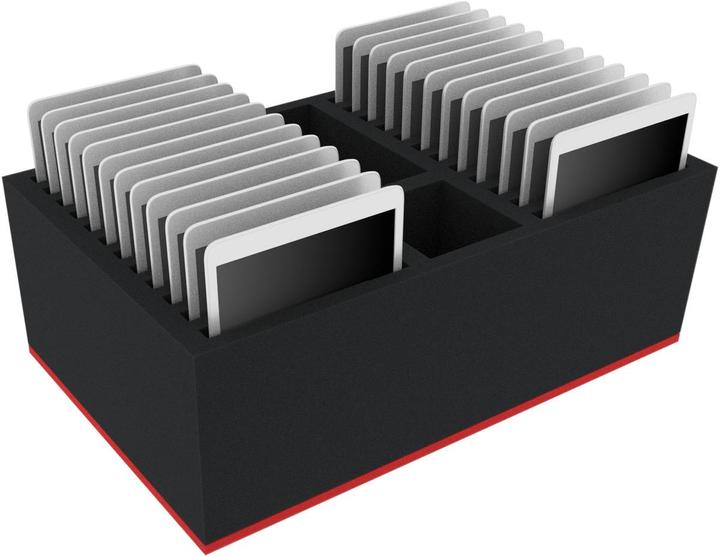 Actual product image Feldherr ED 64/27 HG TABLET - Box for 24 tablets in narrow sleeves up to 14 mm - compatible with Apple iPad (Plastic)