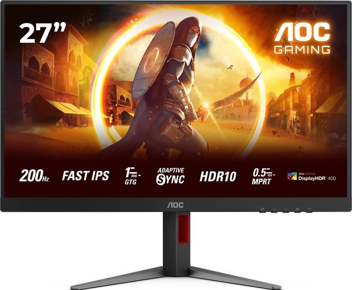Immagine prodotto AOC 68,6 cm (27") 27G4X 16:09 2xHDMI+DP IPS nero/rosso (1920 x 1080 pixel, 27")