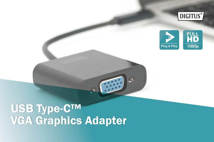Produktbild Digitus USB zu VGA (USB Typ-C, 4.50 cm)