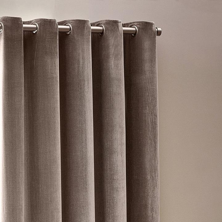 Actual product image Yard Chenille Velvet Eyelet Curtains (168 x 229 cm)