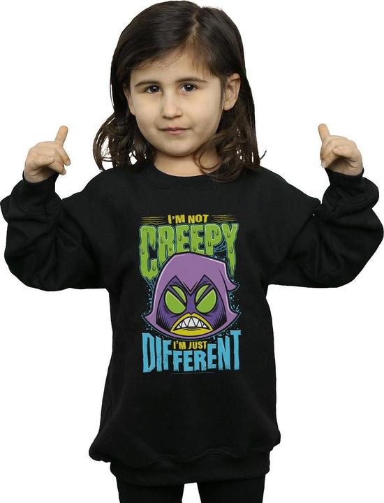 Actual product image Girls Teen Titans Go Creepy Raven Sweatshirt (128)