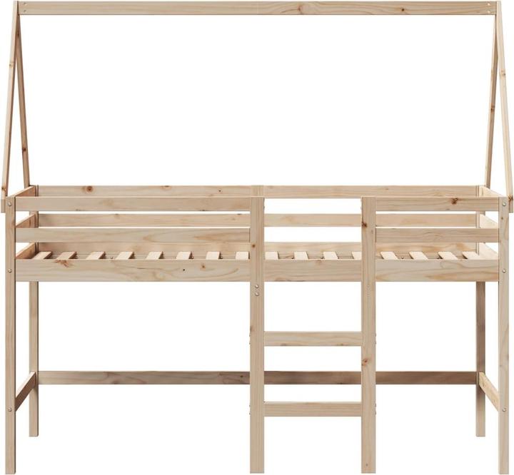 Actual product image VidaXL Loft bed with ladder roof bed children's bed play bed 90x190cm solid wood (90 x 190 cm)