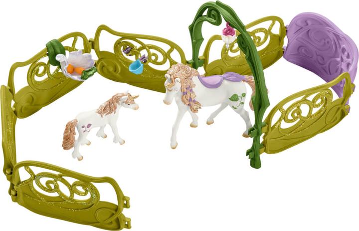 Produktbild Schleich Glitzerndes Blütenhaus mit Einhörnern, See und Stall