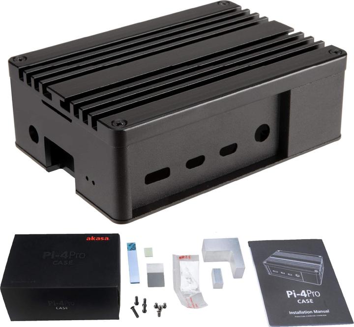 Produktbild Akasa Gem Pro Pi-4 Extended Aluminium case with Thermal Modules for Raspberry Pi 4 Mod