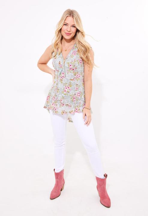 Immagine prodotto Joe Browns Lace Zip Neck Floral Sleeveless Top (38)