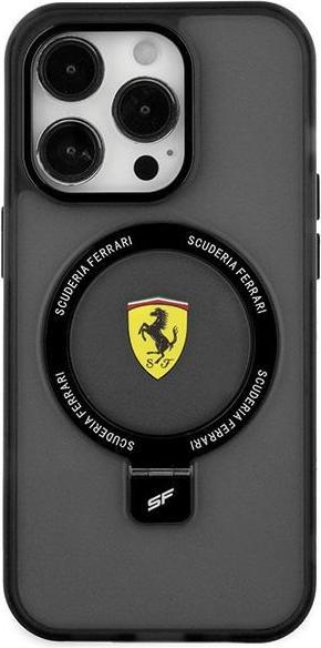 Actual product image Ferrari FEHMP15MUSCAK iPhone 15 Plus / 14 Plus 6.7" czarny/black hardcase Ring Stand 2023 Collection (Apple iPhone 15 Plus, Apple iPhone 14 Plus)