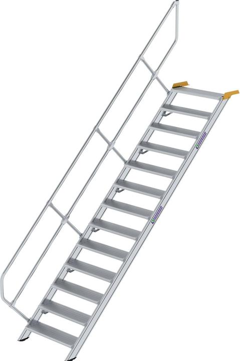 Produktbild Munk Treppe 45° Stufenbreite 800 mm 13 Stufen Aluminium geriffelt (Gerüst, 80 cm)