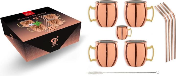 Immagine prodotto Ich-zapfe Set di tazze Moscow Mule in rame (4.50 dl, 4 x, Tazza Moscow Mule)