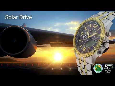 Actual product image ETT EGT-11574-31L Mens Solar Titanium Radio Control Watch 43mm 10ATM (Chronograph, Radio-controlled clock, 43 mm)