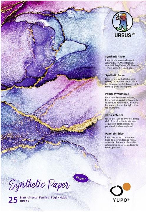 Ursus Painting pad Yupo Synthetic, A5, 25 sheets (A5)