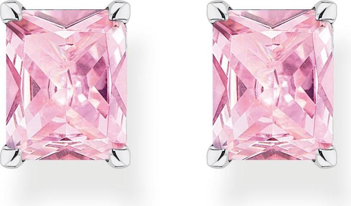 Actual product image Thomas Sabo Stud earrings pink stone silver (925 silver)