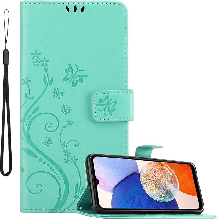 Produktbild Cadorabo Hülle für Samsung Galaxy A14 4G / 5G / M14 mit Blumen Muster (Samsung Galaxy M14, Samsung Galaxy A14)