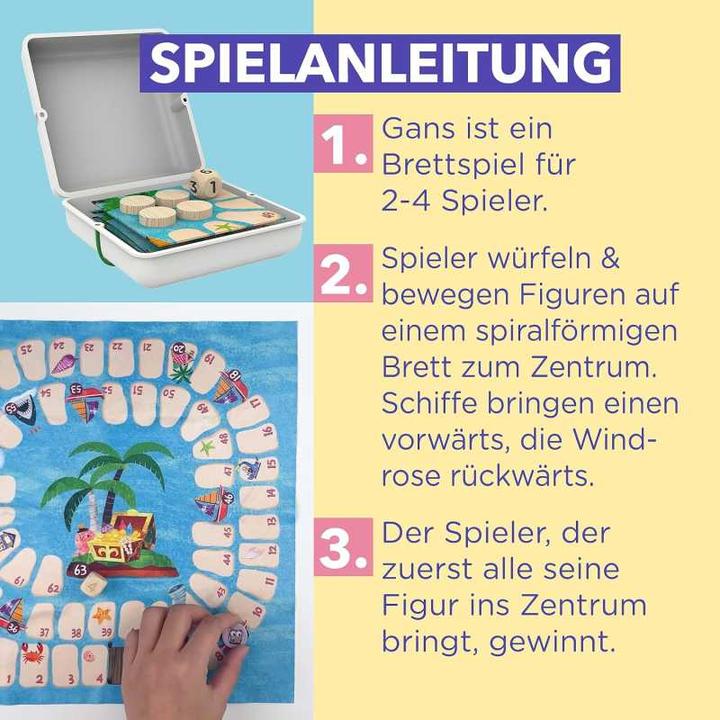 Image du produit mierEdu Jeu de voyage - Jeu de l'oie (Allemand, Italien, Français, Anglais)