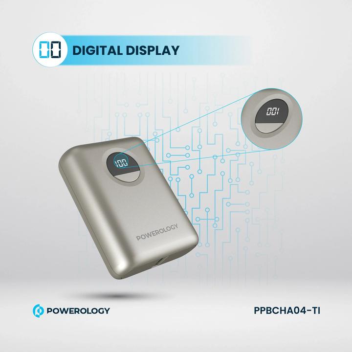 Immagine prodotto Powerology Banca di potenza ultracompatta 10000mAh PD 20W (10000 mAh, 20 W)