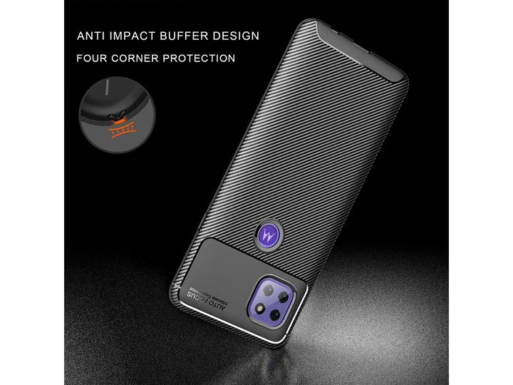Actual product image Screenguard Motorola Moto G 5G Cover Carbon Design TPU Case (Motorola Moto G 5G)