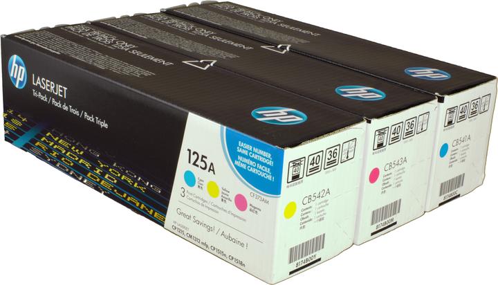 Actual product image HP 125a (M, Y, C)