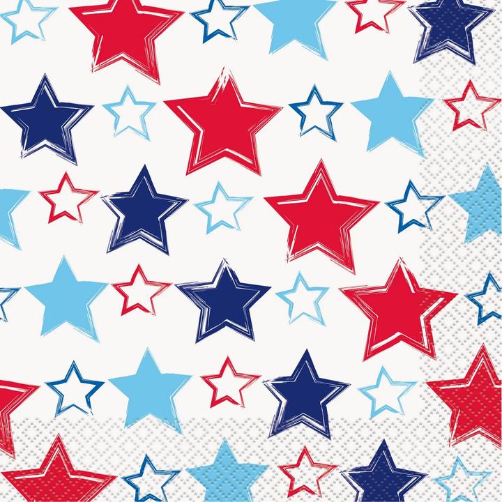 Produktbild Unique Party Stars & Stripes Servietten American Papier 16erPack (16 x)