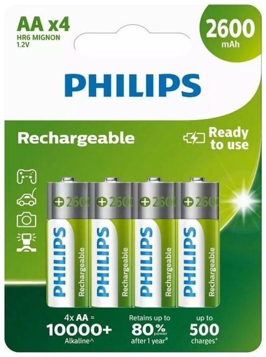Philips Ricaricabile (4 pz., AA, 2600 mAh)