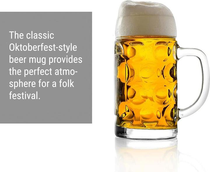 Immagine prodotto Ich-zapfe Bicchiere da birra, set di 6 boccali da birra, ISAR - 0,3 litri (0.30 l, 1 x)