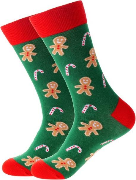 Actual product image Snazzy Santa Christmas socks gingerbread green 41-47 from (41 - 47)