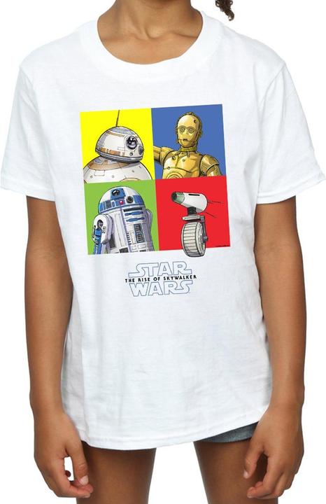 Produktbild Star Wars The Rise Of Skywalker Droid Squares TShirt Mädchen (152, 158)