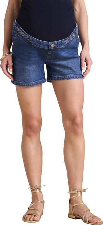 Produktbild Envie de Fraise Umstands-Jeansshorts mit Flechtakzent, Einsatz abnehmbar (46)