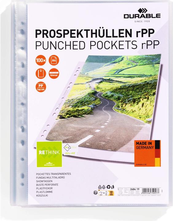 Actual product image Durable Brochure pockets (A4, 100 x)