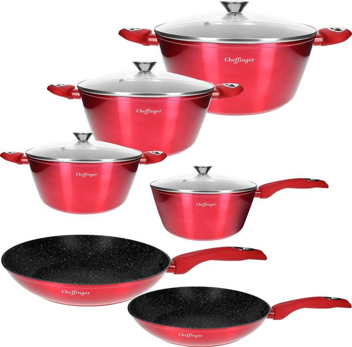 Immagine prodotto JTI Set da cucina da 10 pezzi - rosso (28 cm)