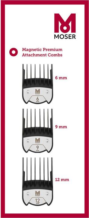 Actual product image Moser Premium magnetic attachment comb set (3 x)