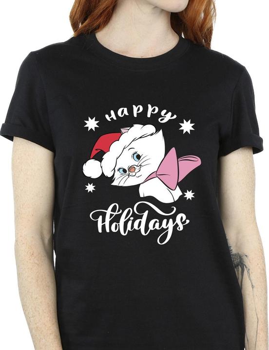 Produktbild Disney Die Aristocats Frohe Feiertage Baumwolle Boyfriend TShirt (4XL)