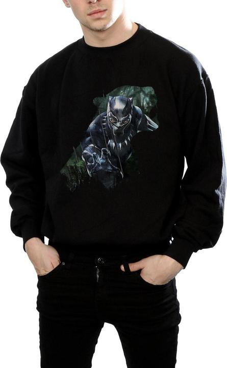 Immagine prodotto Felpa da uomo in cotone con silhouette selvaggia di Black Panther (S)