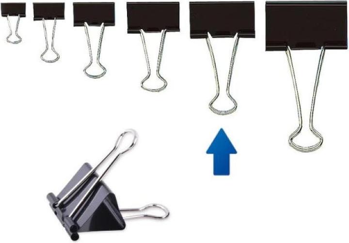 Produktbild pavo Foldback-Klammer, (B)41 mm, Klemmweite 20 mm, schwarz (1 x)