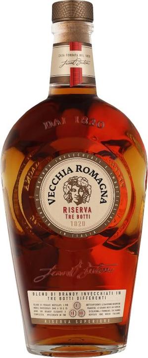 Immagine prodotto Vecchia Romagna Riserva Tre Botti + GB 40,8% Vol. 0,7l