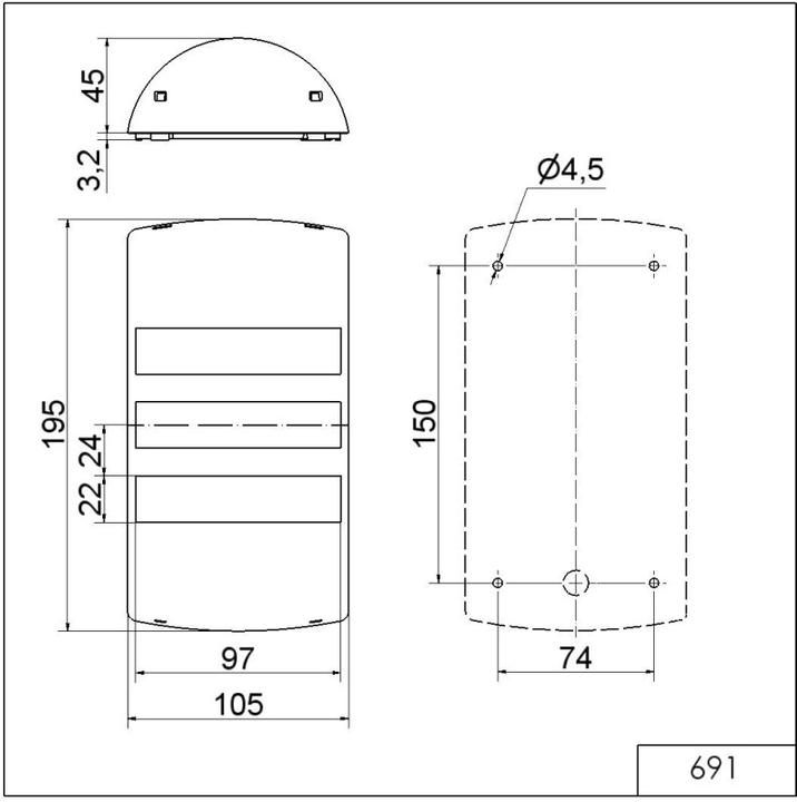 Produktbild Werma LED-Signalsäule Flat SIGN trasnparent