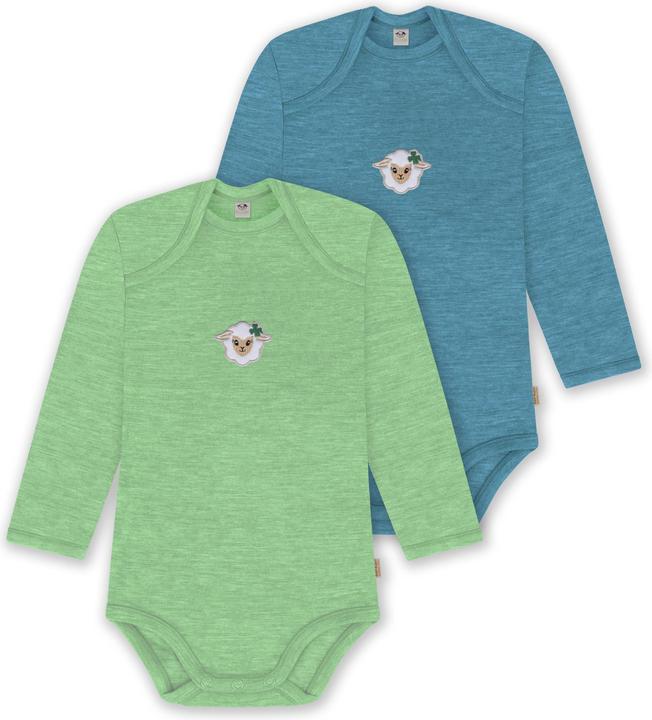 Normani 2er Pack Baby Merino Body Langarm „Auckland" - 9381