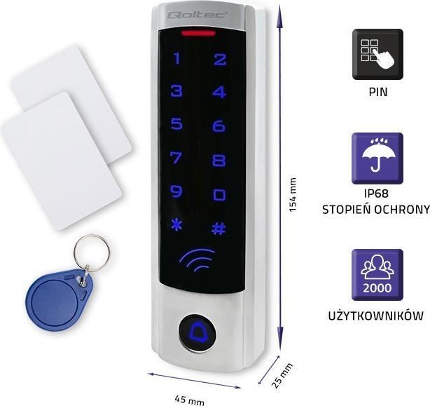 Produktbild Qoltec N--QOLTEC 52445 Code lock DIONE with R (Elektronische Zahlenkombination)